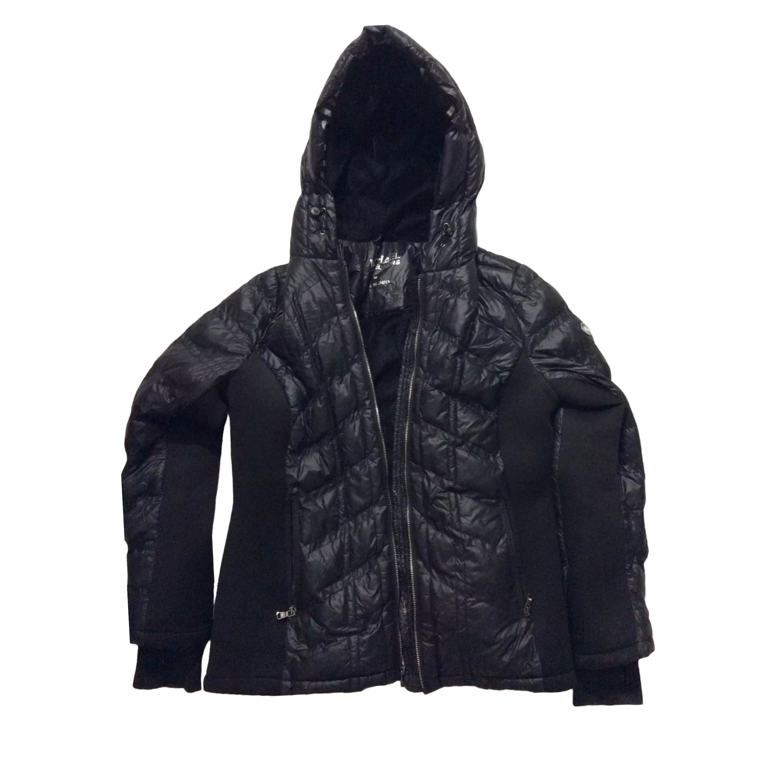 Michael Kors Black Fleece Lined Jacket Quilted Short Coat Women’s Size M