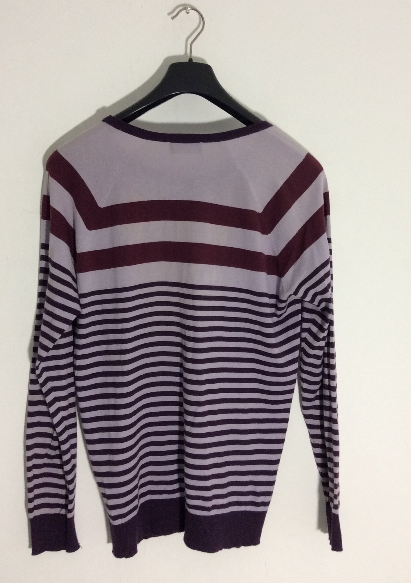 JOHN SMEDLEY Sea Island Cotton Crew Neck Striped Sweater Jumper Men Size M