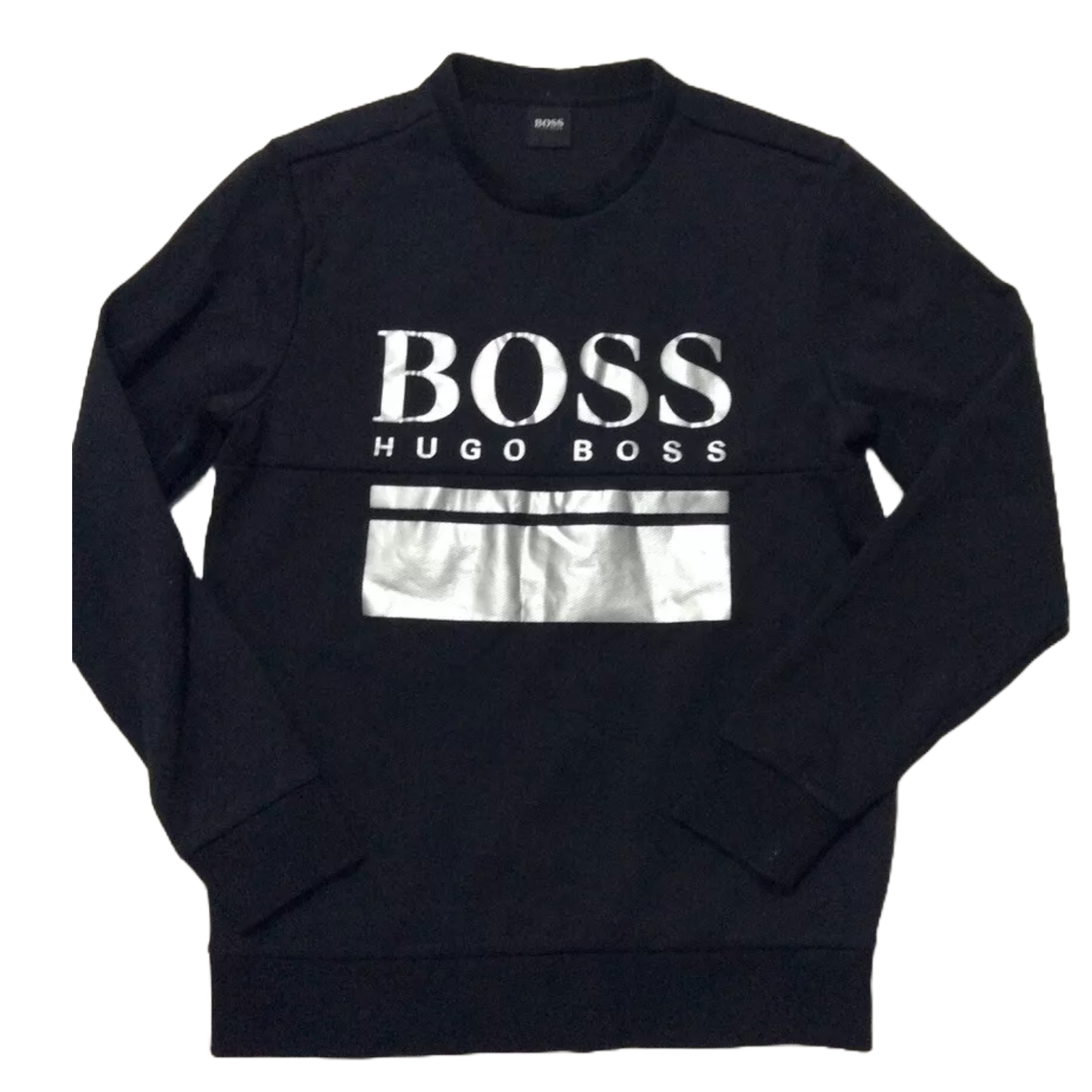 Hugo Boss Black Sweatshirt Large Logo Print Size Small