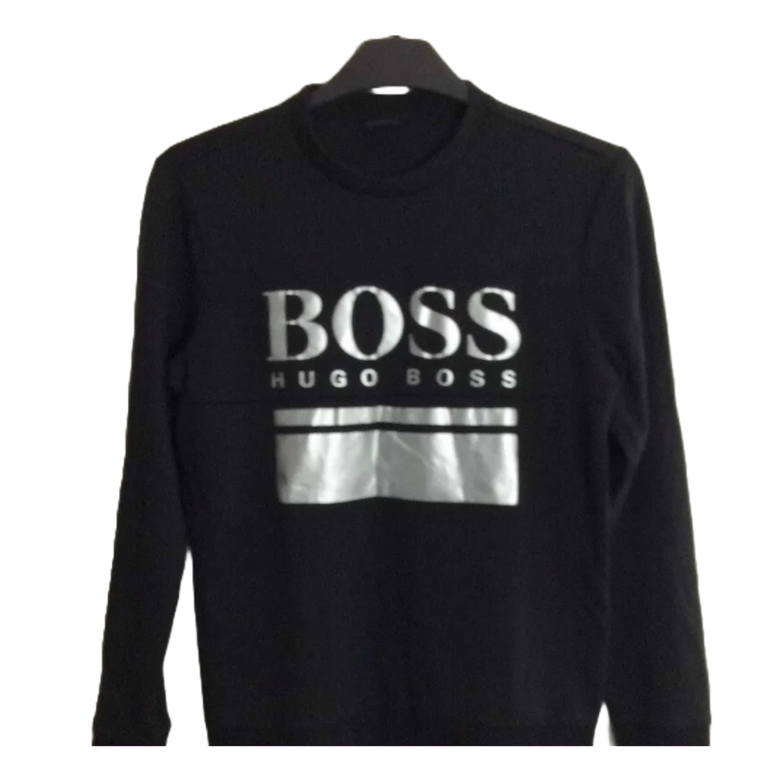 Hugo Boss Black Sweatshirt Large Logo Print Size Small