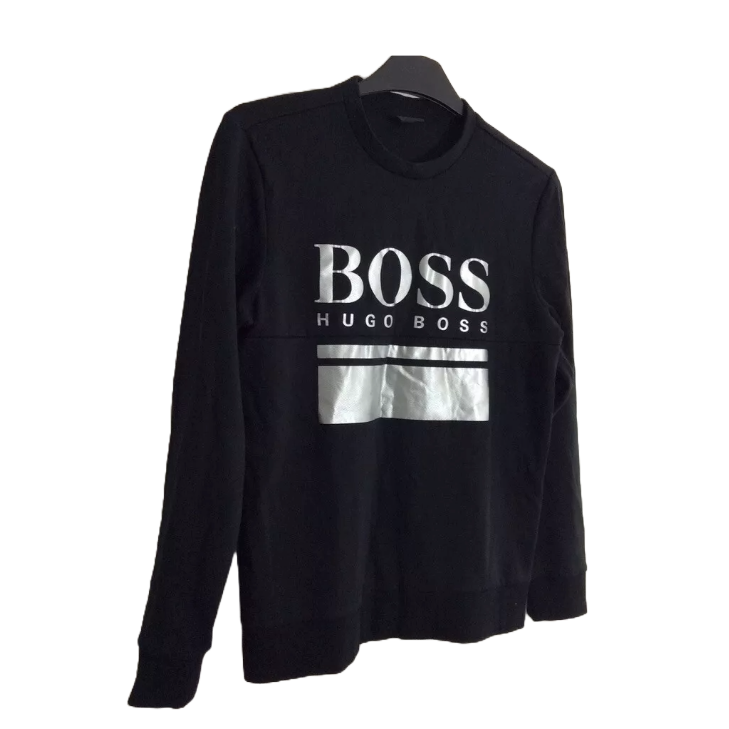 Hugo Boss Black Sweatshirt Large Logo Print Size Small