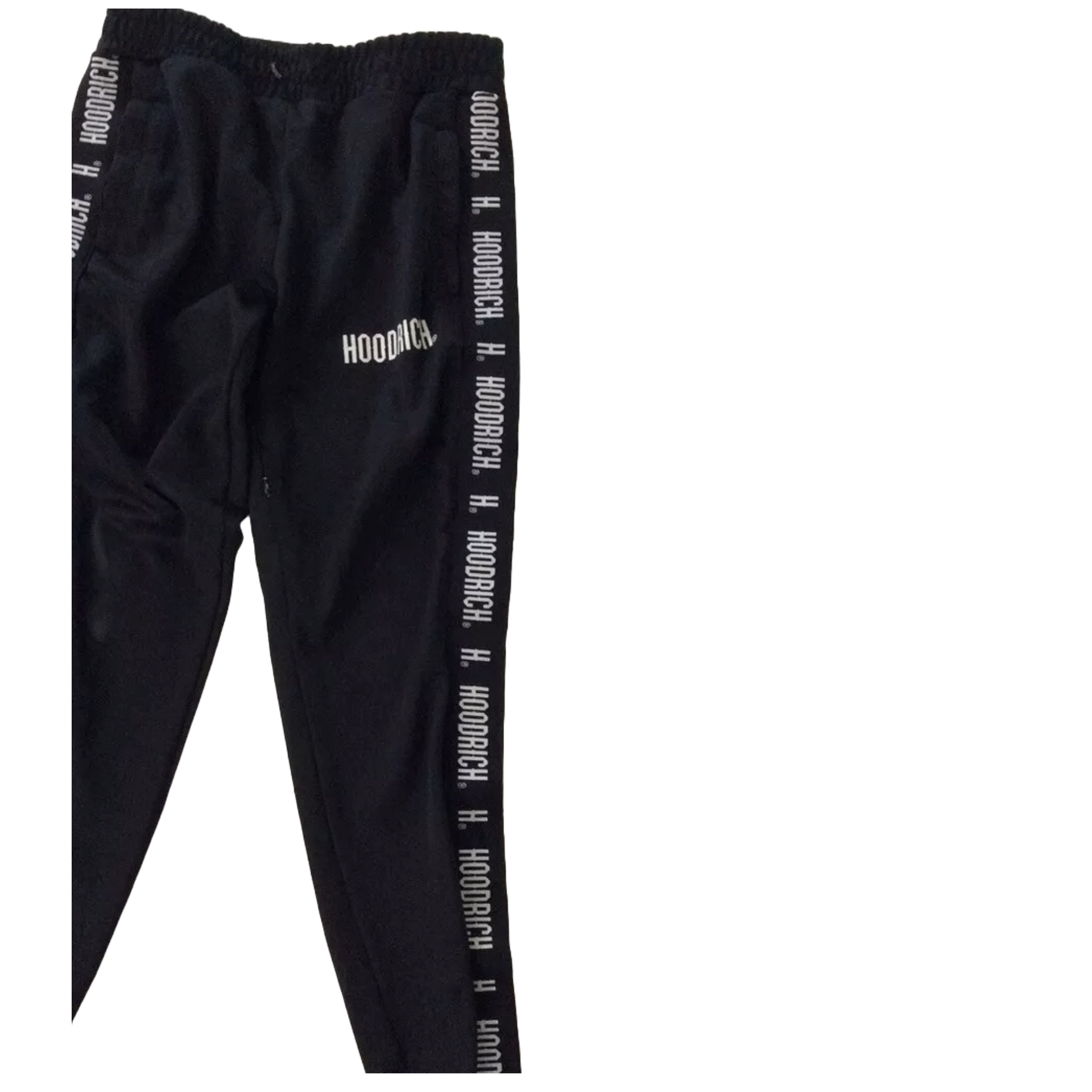 Men’s Hoodrich Joggers Black Size XS Trousers Tracksuit Bottoms Black White