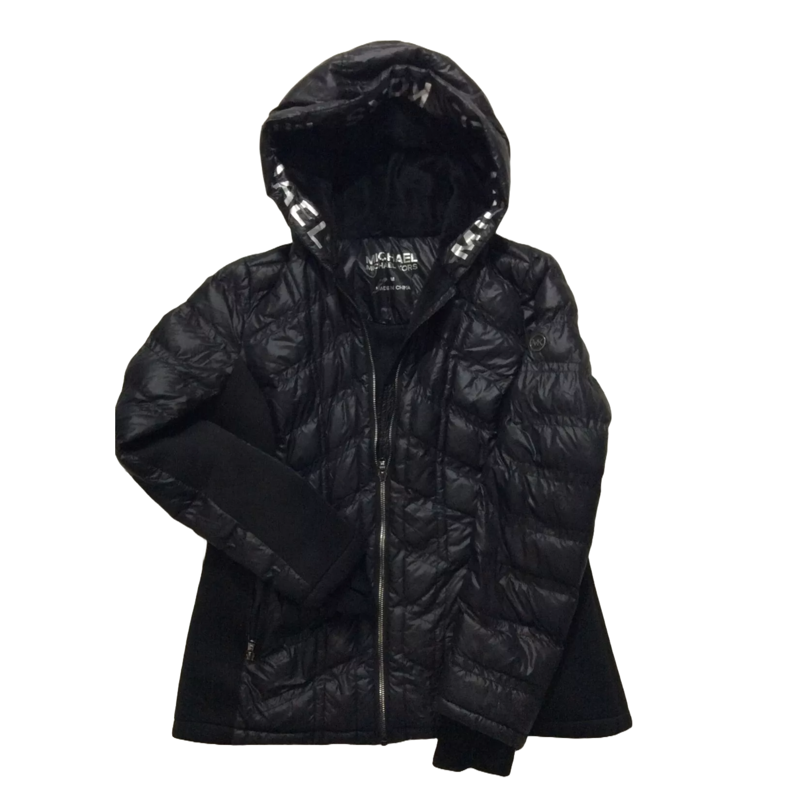 Michael Kors Black Fleece Lined Jacket Quilted Short Coat Women’s Size M