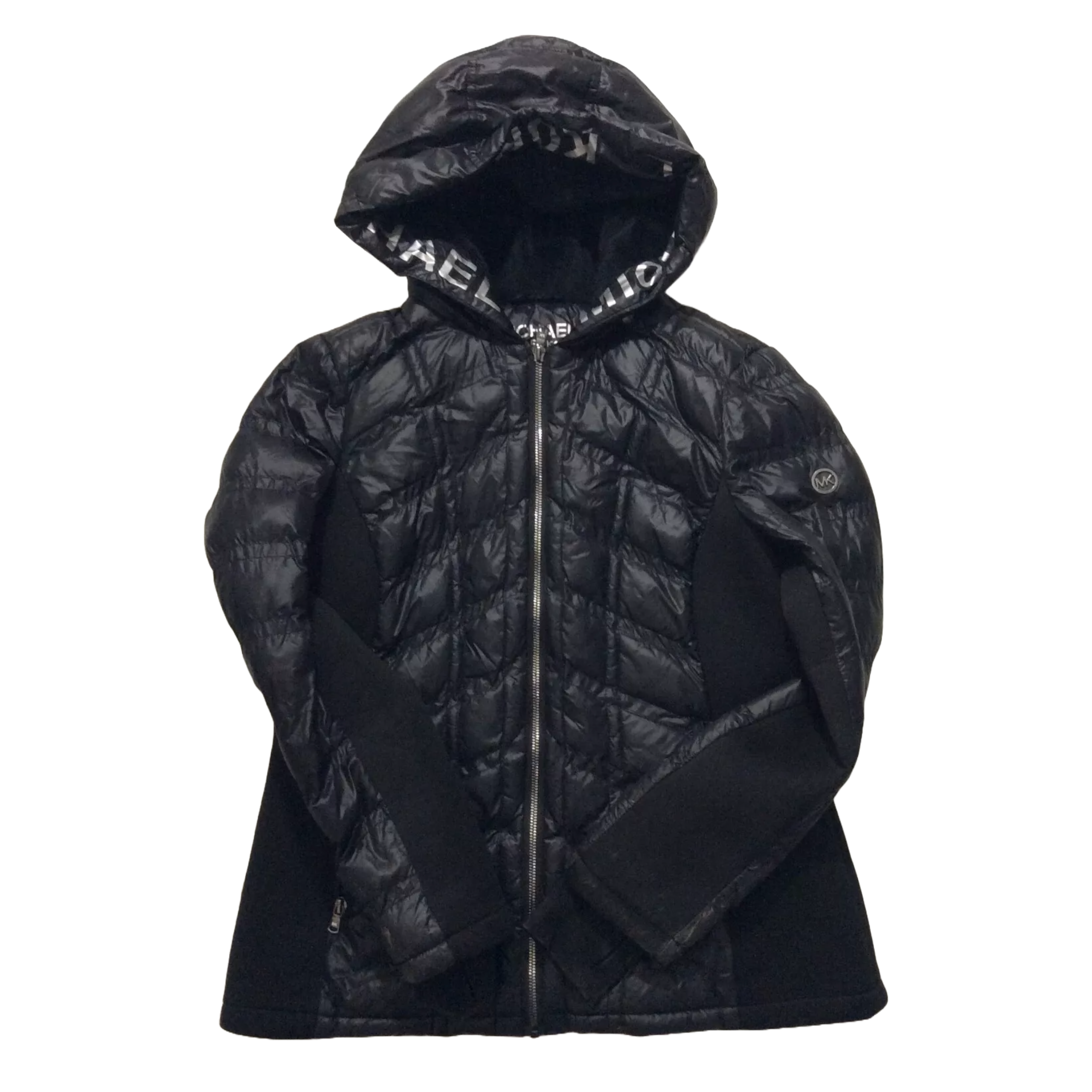 Michael Kors Black Fleece Lined Jacket Quilted Short Coat Women’s Size M