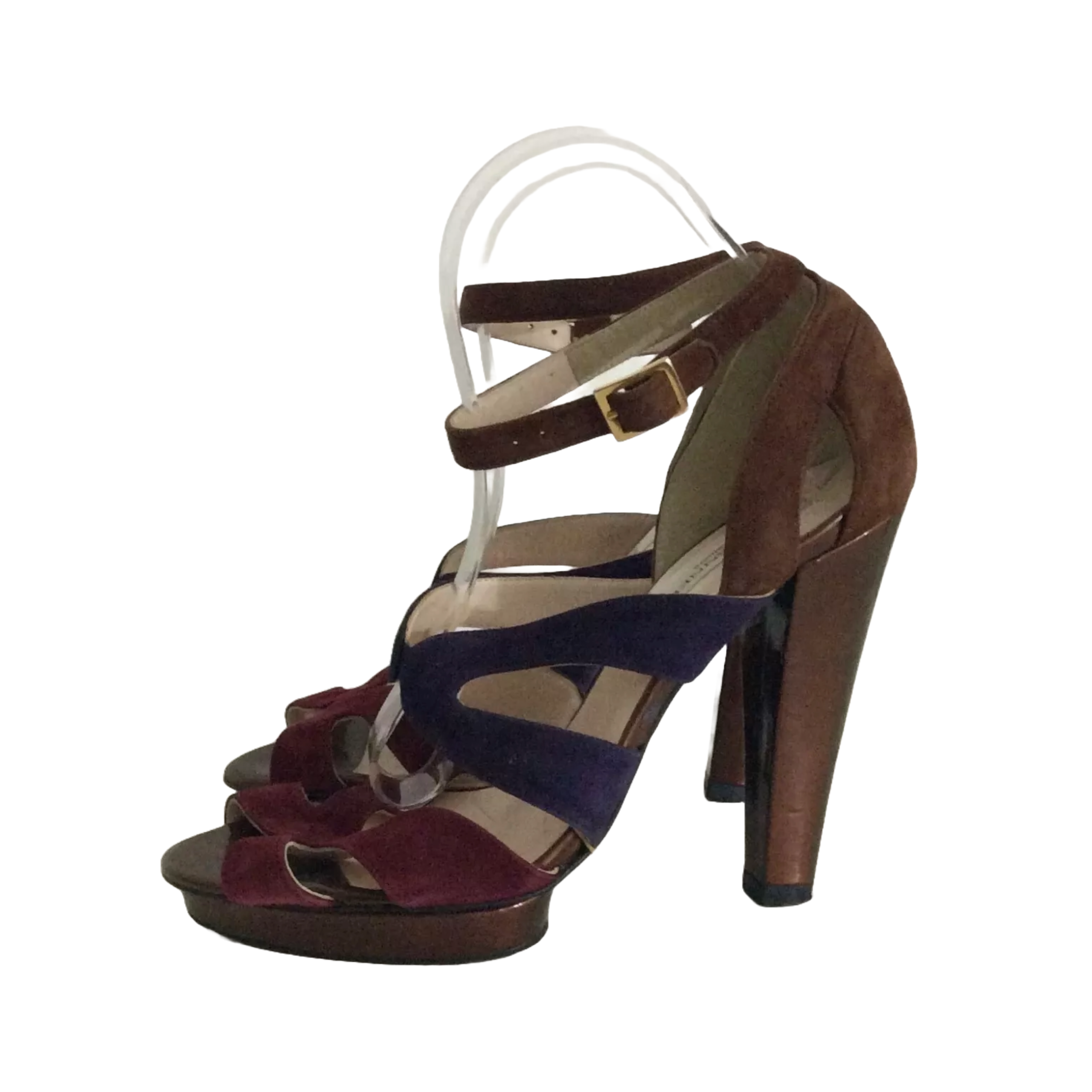 LK Bennett London Multicolour High Heel Leather Strap Sandals 38.5 UK 5.5