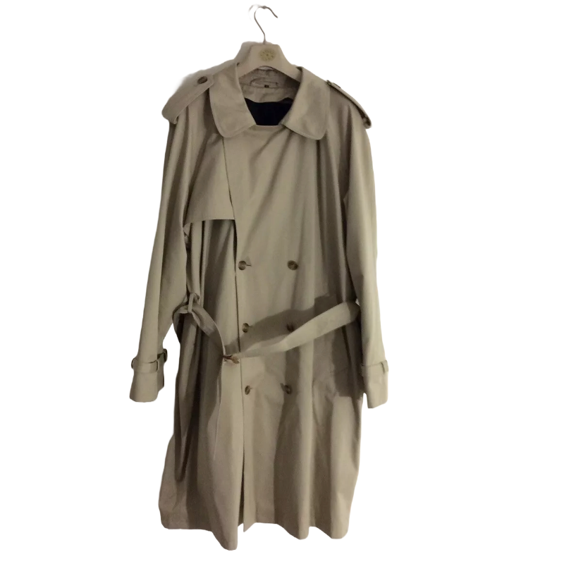 DEBENHAMS ( M ) Beige Vintage Mac Raincoat Trench coat With detach Check Lining