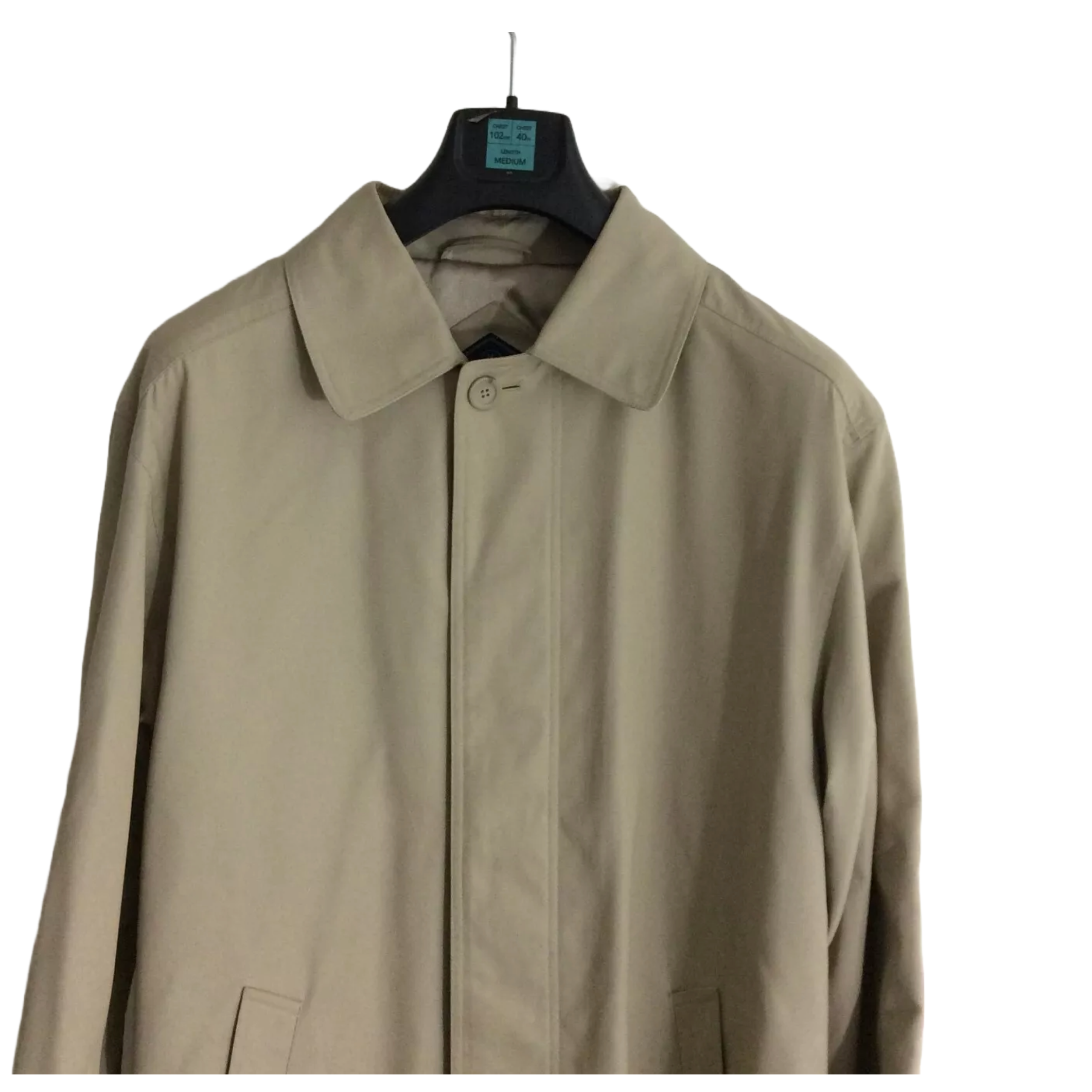 DEBENHAMS (M) Beige Vintage Mac Raincoat Trench coat With Lining VGC