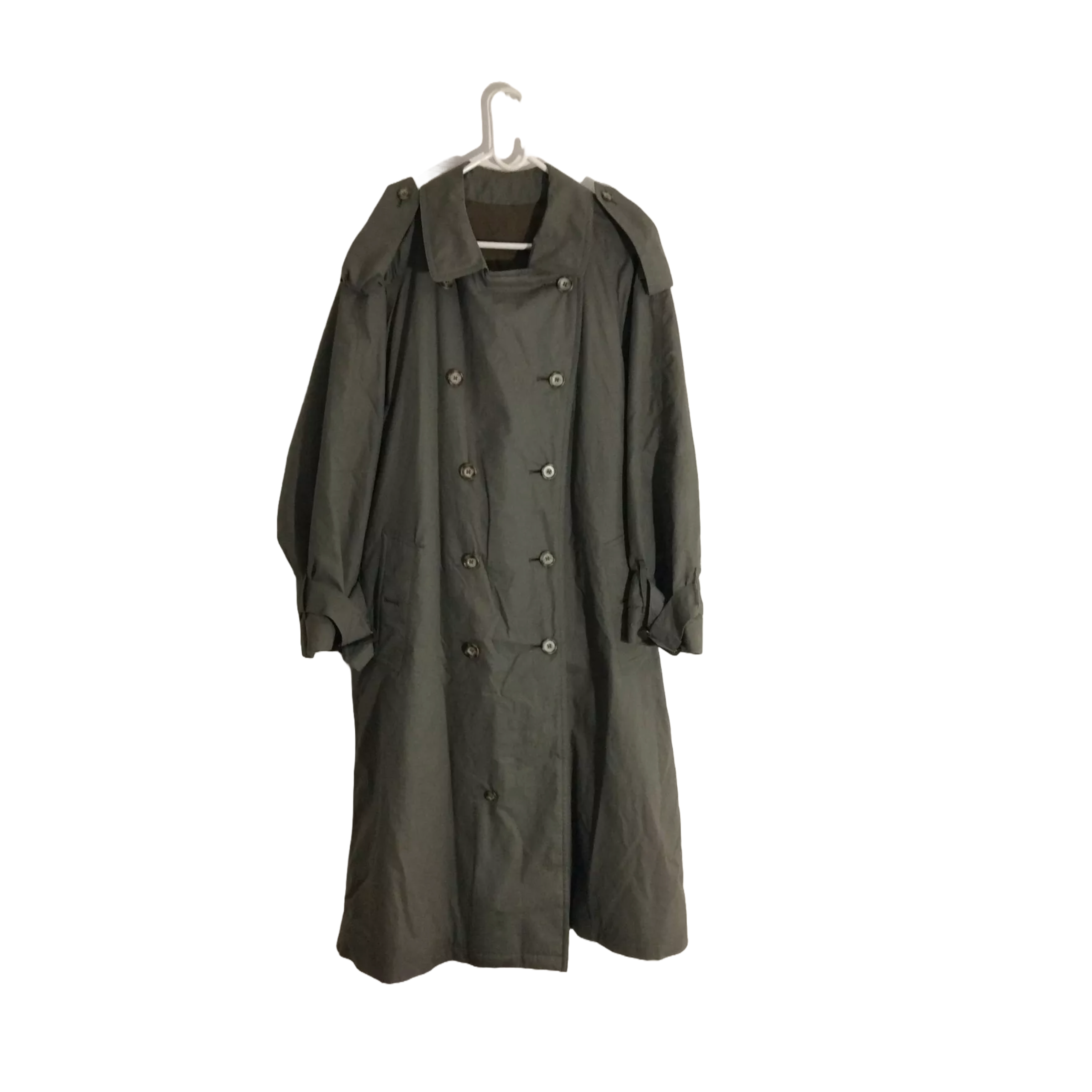 Men's THE SCOTCH HOUSE Overcoat Khaki Green - Size 50R.