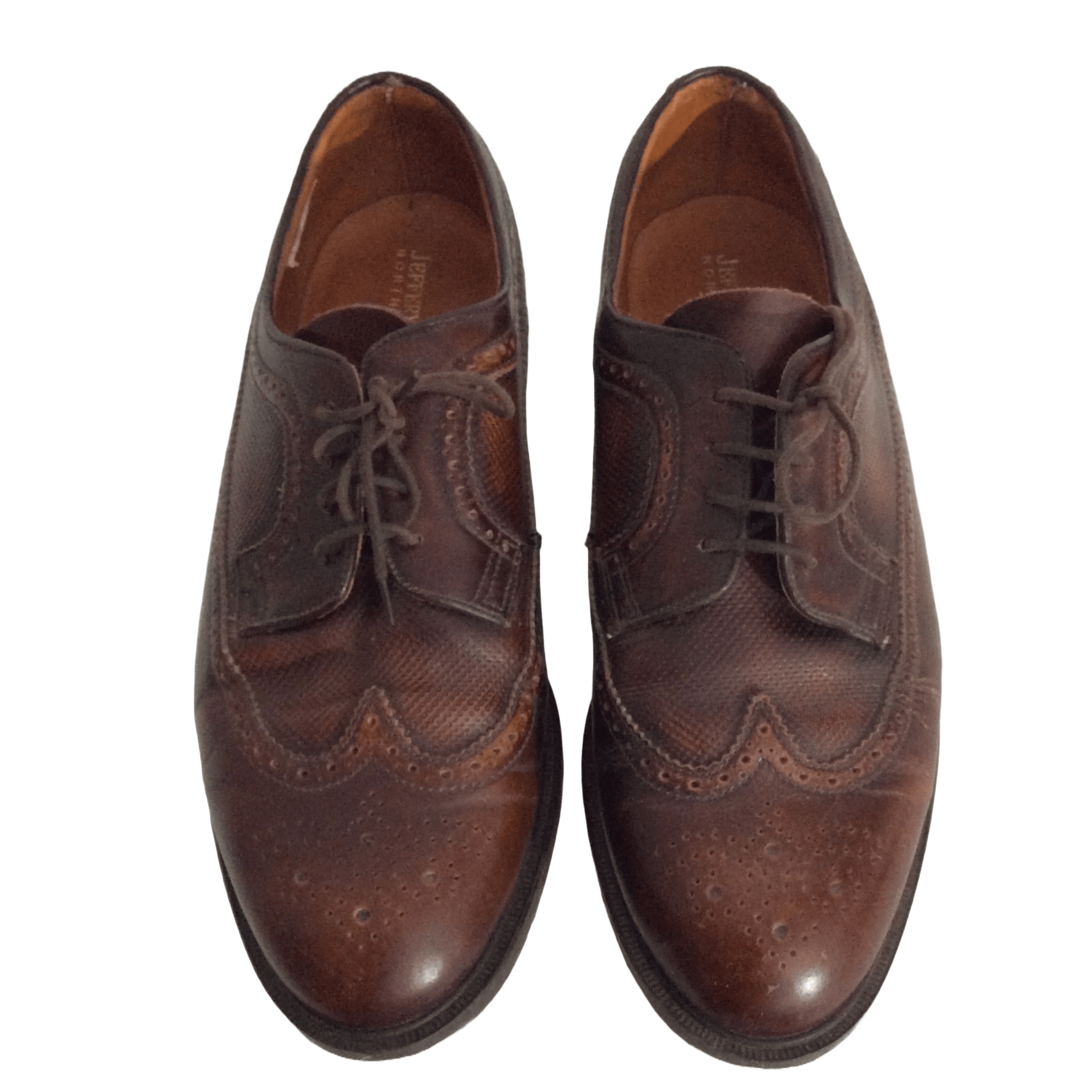 Jeffery West Tan Brown Leather Derby Brogue shoes Men's UK 11