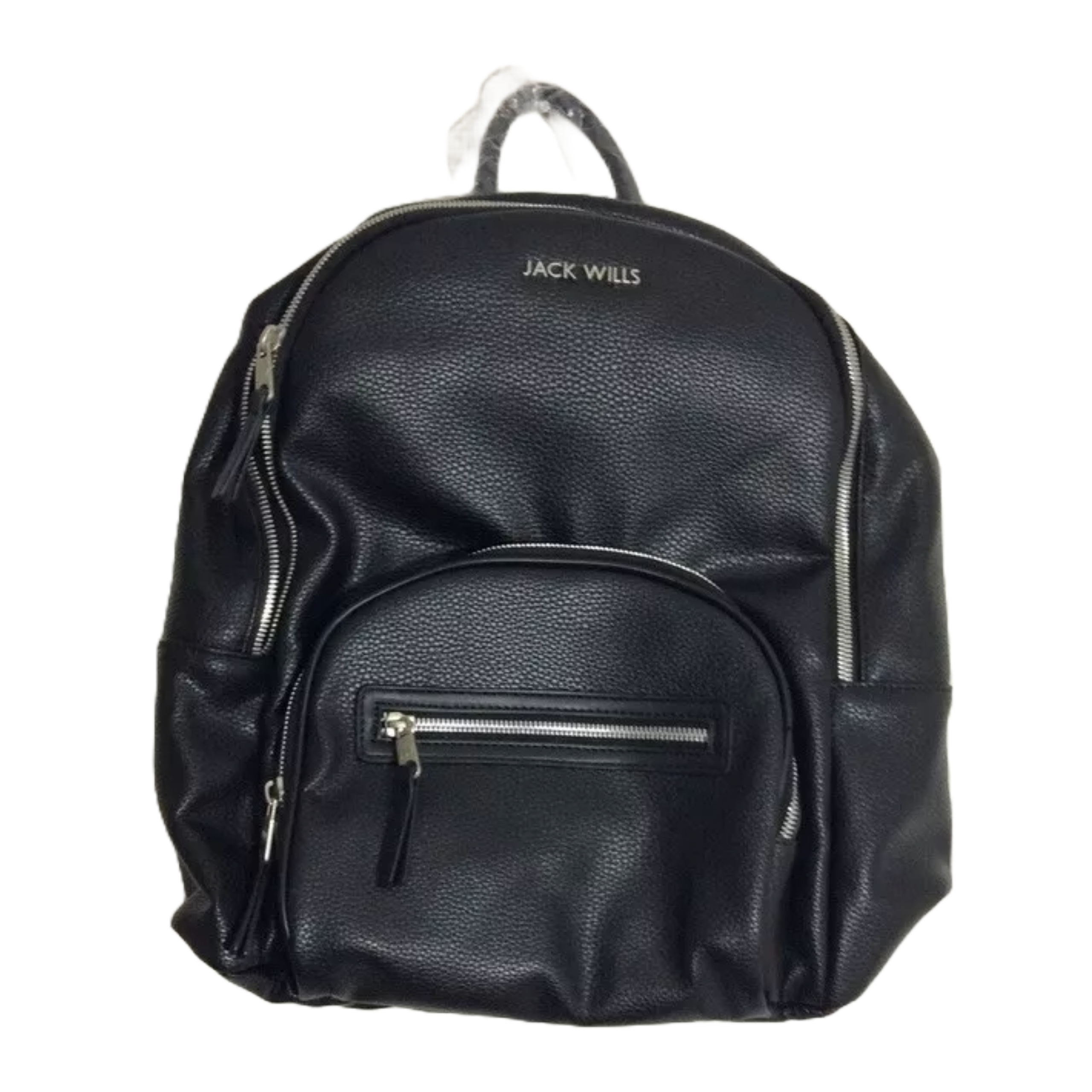 Jack Wills PU Backpack Black Ladies Women Fashion Vegan Leather NEW