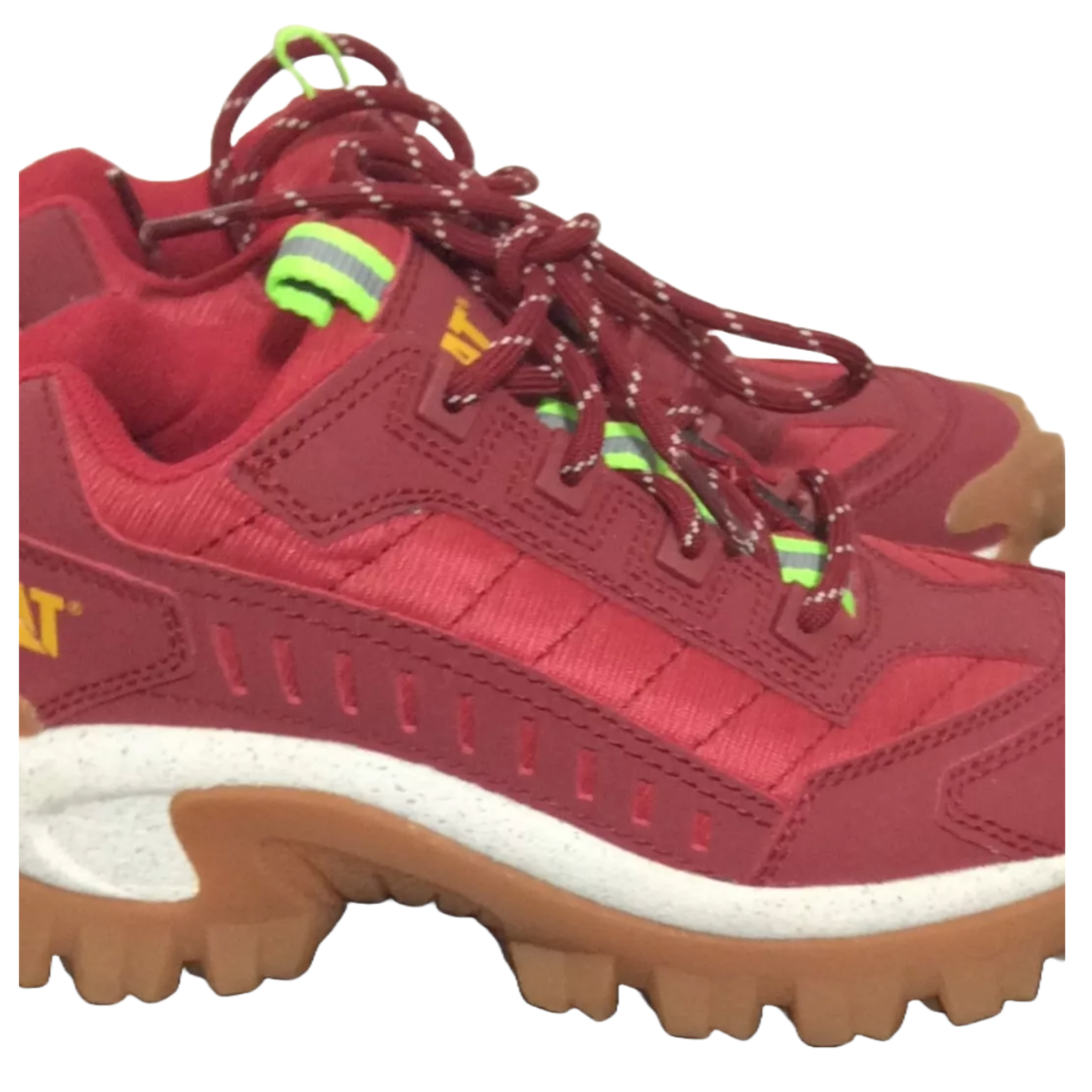 Caterpillar CAT Intruder Trainers Size UK 4 Men's Unisex Red Hiking Shoe P723313