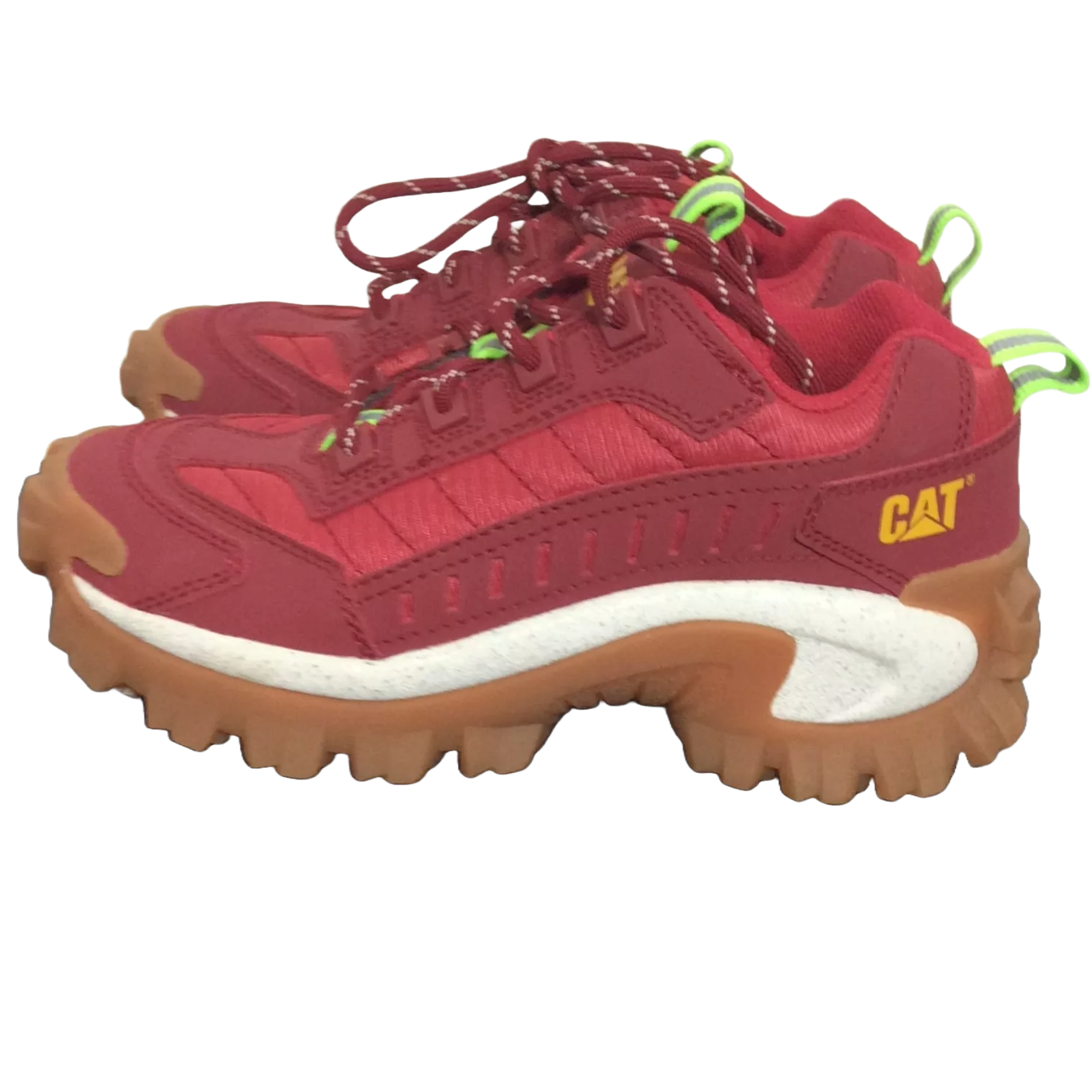 Caterpillar CAT Intruder Trainers Size UK 4 Men's Unisex Red Hiking Shoe P723313