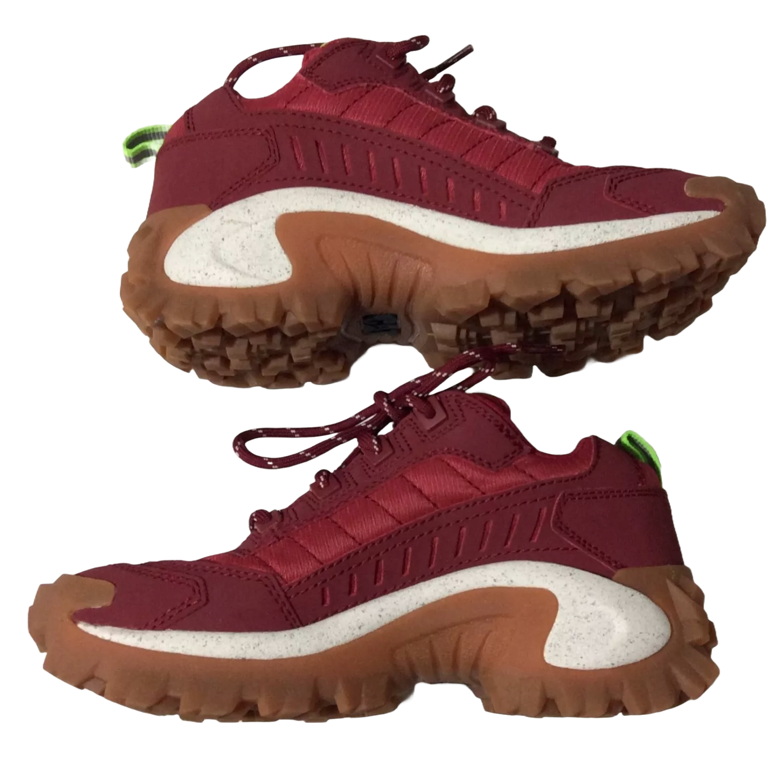 Caterpillar CAT Intruder Trainers Size UK 4 Men's Unisex Red Hiking Shoe P723313